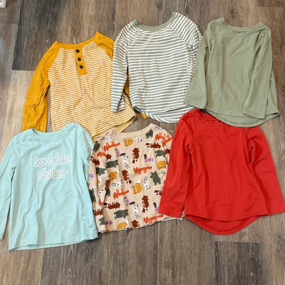 3T Bundle of 6 Long Sleeve Shirts